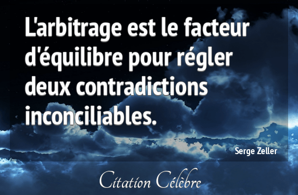 Arbitrage et équilibre