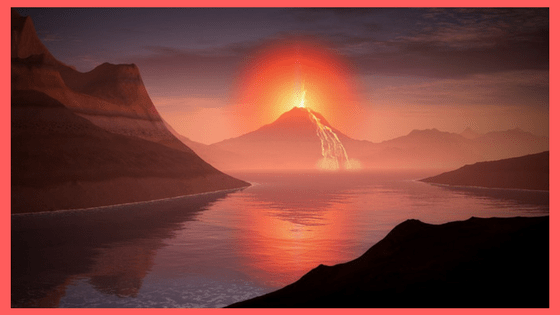 Volcan, Lumière, Auréole, Paysage